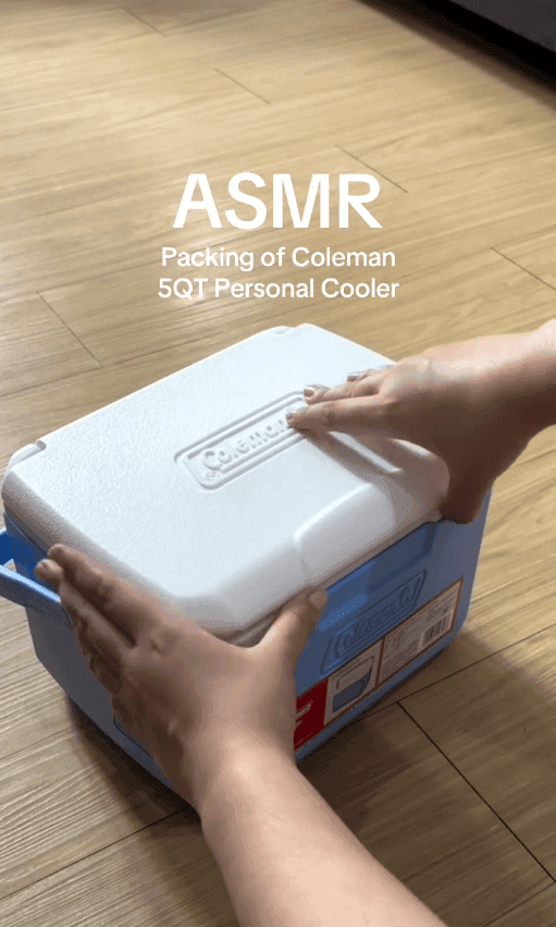 #ASMR pack my 5qt Coleman Cooler with me! #camping #campinglife #adventure #cooler